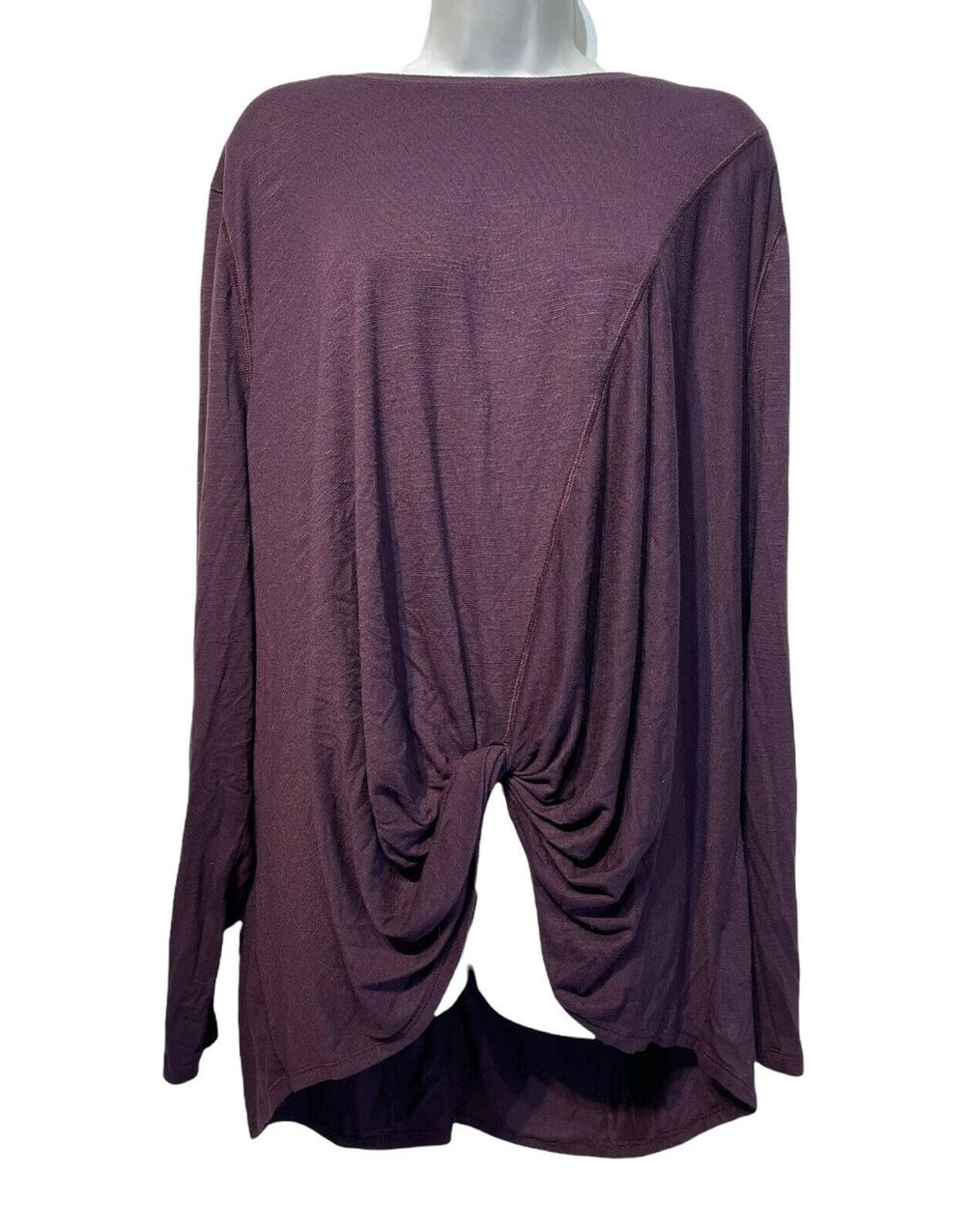 Zella Twist Front Long Sleeve Purple Top Plus size 1X